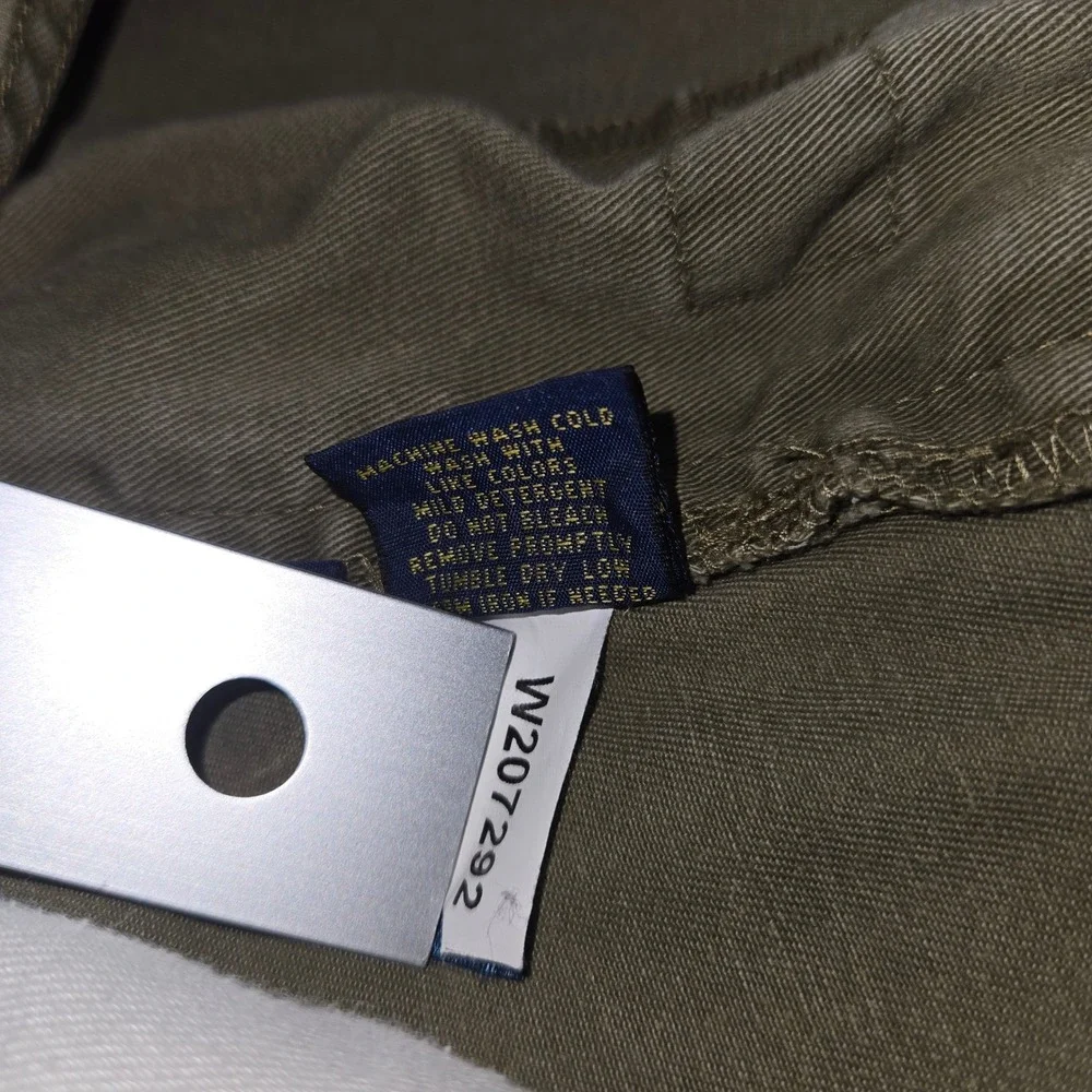 Polo Ralph Lauren Mens Chino Jeans 35/32 Olive Green Cotton Straight Leg